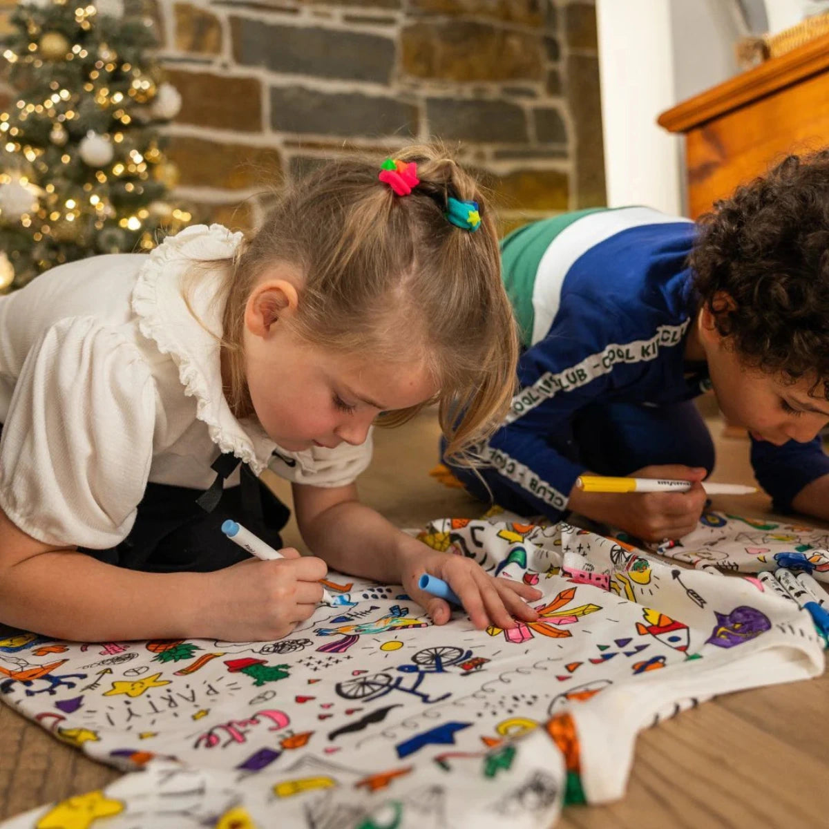 Dvodelna otroška pižama za pobarvati | Zima (4-8 let)