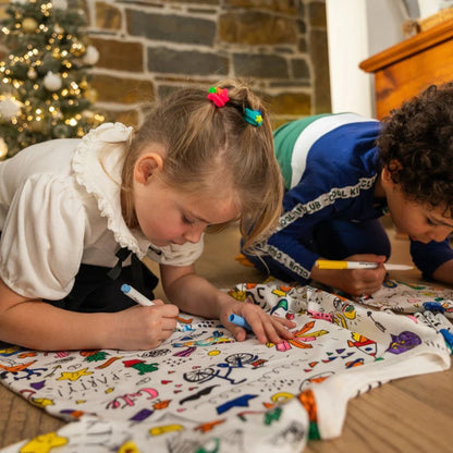 Dvodelna otroška pižama za pobarvati | Zima (4-8 let)