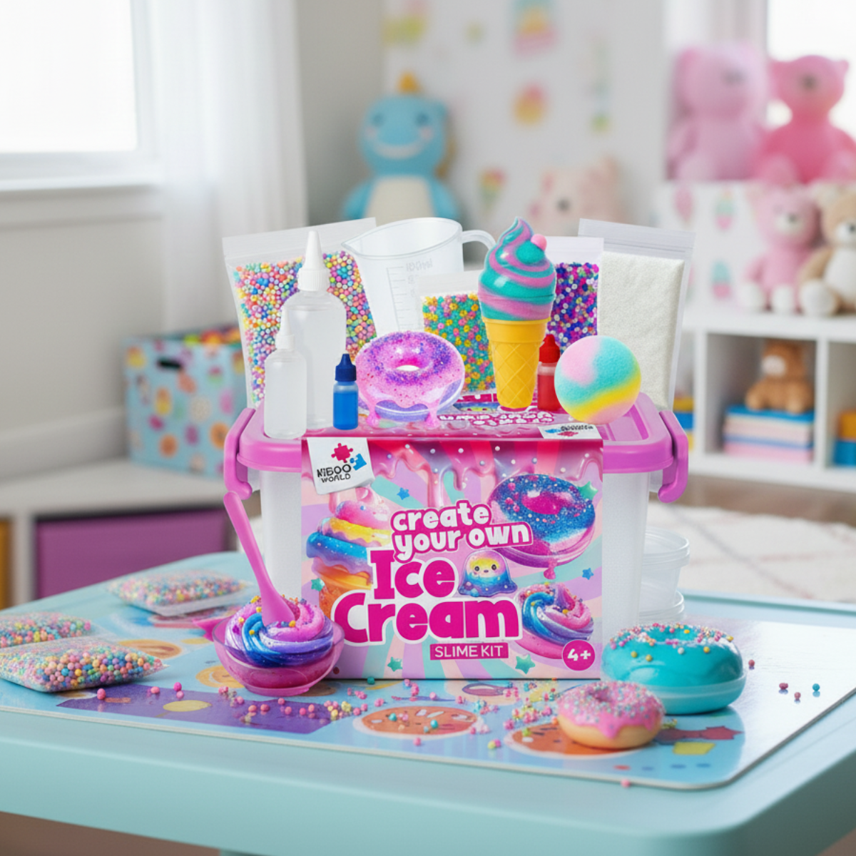 Ice Cream Slime Kit | Ustvari svoj sluzasti sladoledni svet | za otroke 4+
