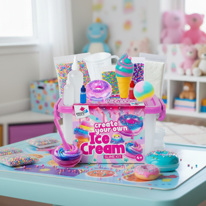 Ice Cream Slime Kit | Ustvari svoj sluzasti sladoledni svet | za otroke 4+