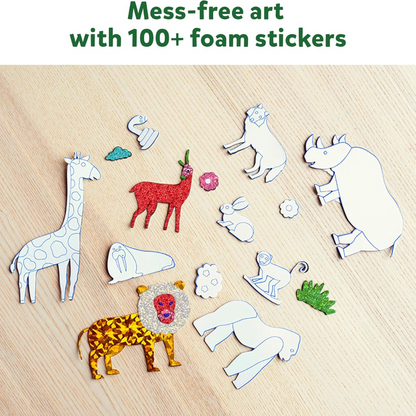 Foil Fun | Ustvari živalice s svetlečimi lističi brez nereda | za otroke 3+