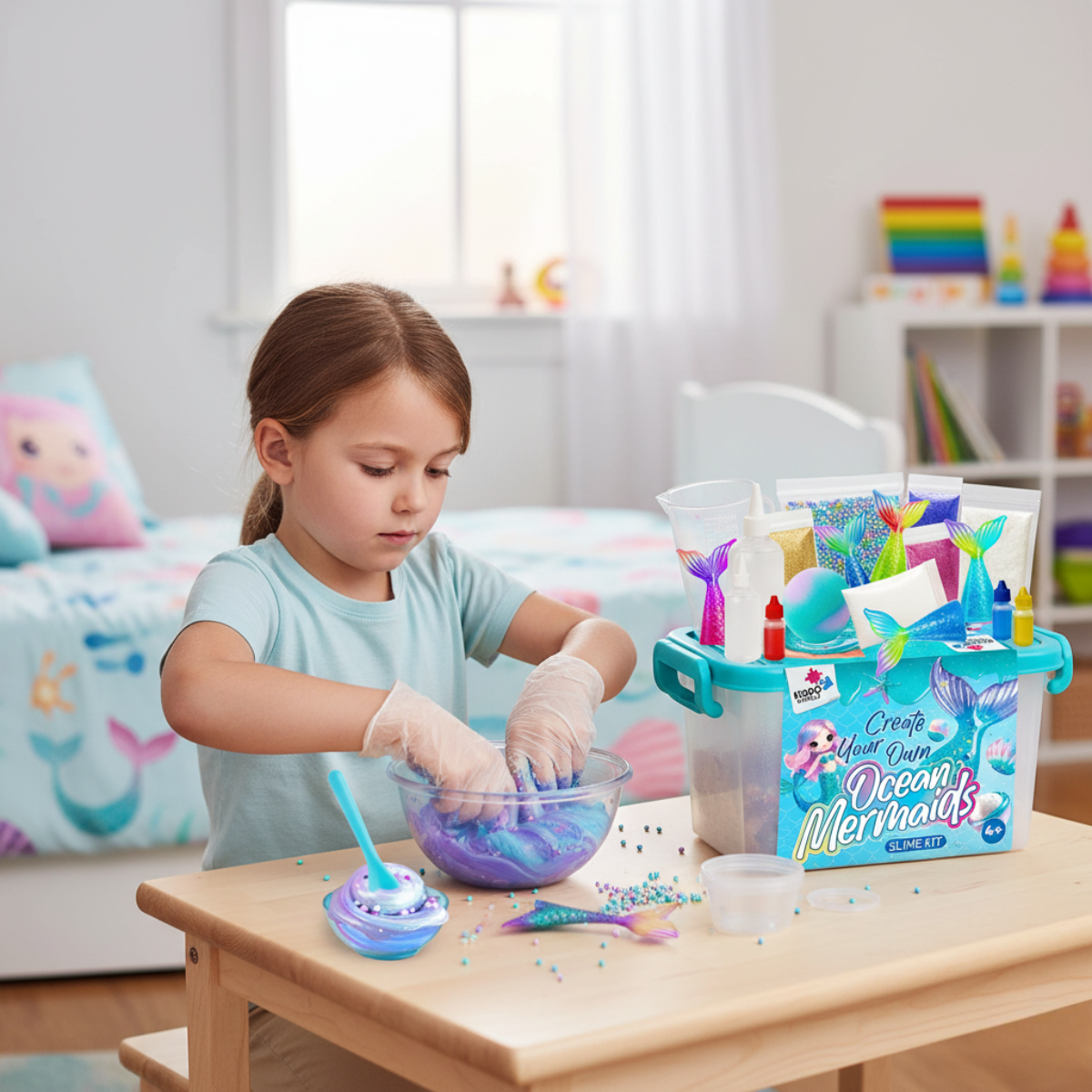 Ocean Mermaids Slime Kit | Ustvari svoj sluzasti morski svet | za otroke 4+