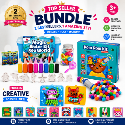 TOPSELLER BUNDLE: Magic Water Squishies & Pom Pom Kit