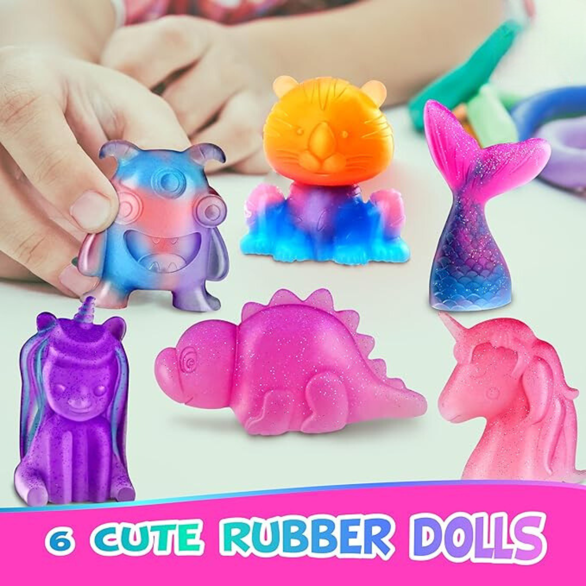 Ustvarjalni DIY paket Squishy figuric (6+ leta)