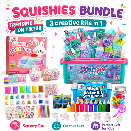 SQUISHIES BUNDLE: Magic Water Squishies, Slime Squishies Ocean Mermaids & Bubble Squishies