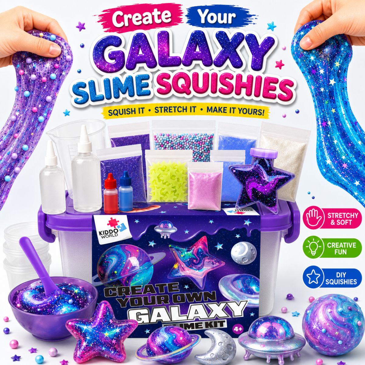 DIY Slime Squishies – Galaksija (4+ let)