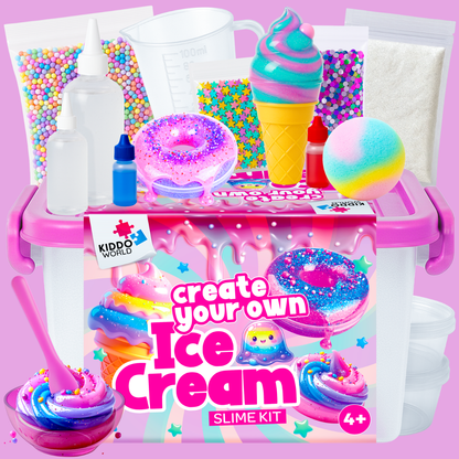 Ice Cream Slime Kit | Ustvari svoj sluzasti sladoledni svet | za otroke 4+