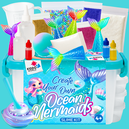 Ocean Mermaids Slime Kit | Ustvari svoj sluzasti morski svet | za otroke 4+