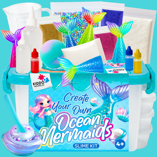 Ocean Mermaids Slime Kit | Ustvari svoj sluzasti morski svet | za otroke 4+