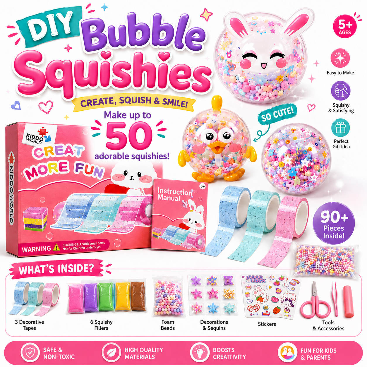 41-delni DIY Bubble Squishies Kit (4+ leta)