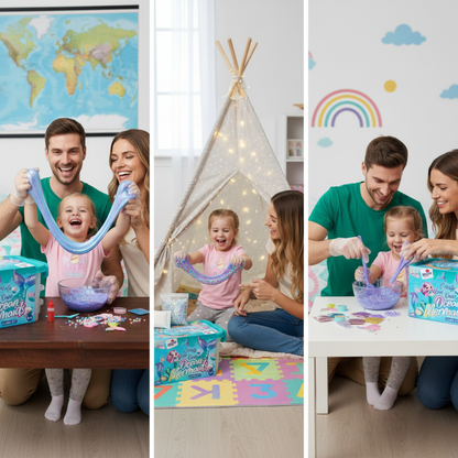 Ocean Mermaids Slime Kit | Ustvari svoj sluzasti morski svet | za otroke 4+