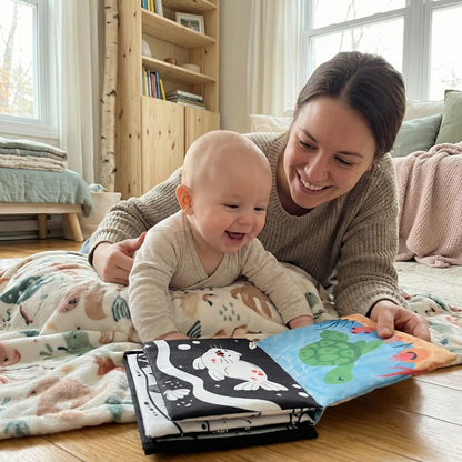 Senzorična igrača za igro na trebuščku z trobljo | 0–12 mesecev