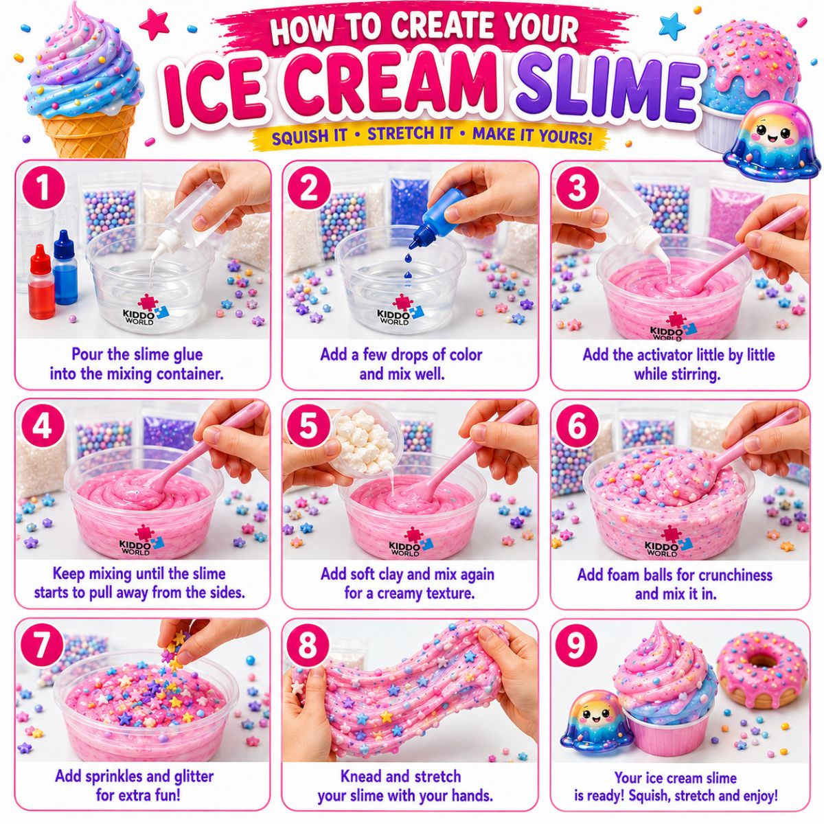 DIY Slime Squishies – Sladoled (4+ let)