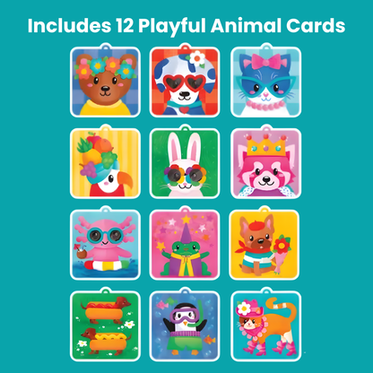 Pom Pom Kit | Senzorična ustvarjalna igra s puhastimi kroglicami | za otroke 5+