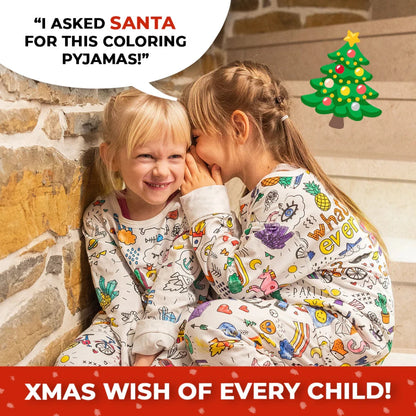 Dvodelna otroška pižama za pobarvati | Zabava (4-8 let)