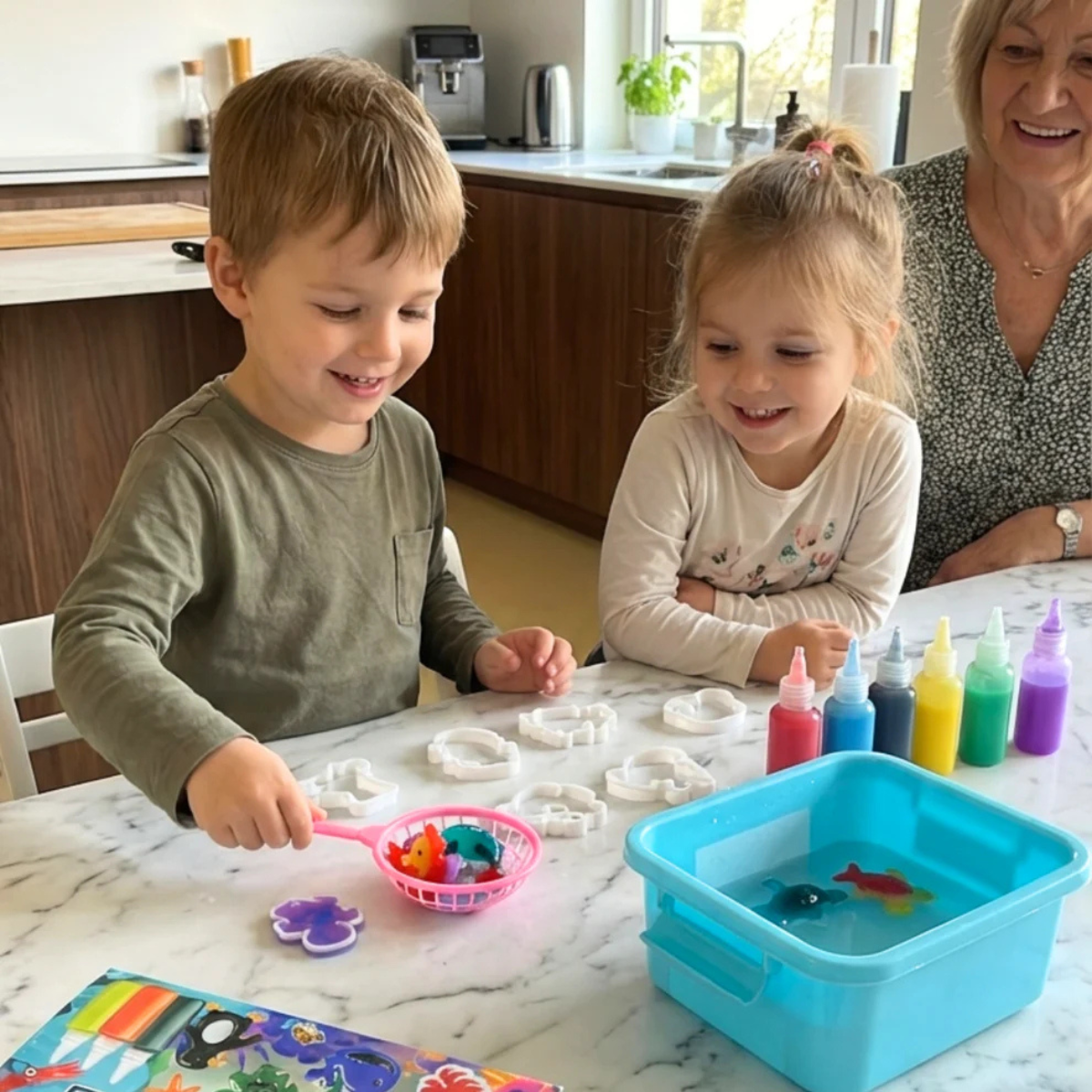 Čarobni vodni škratki  | Morski svet | 4, 8 ali 12 barv | za otroke 2+