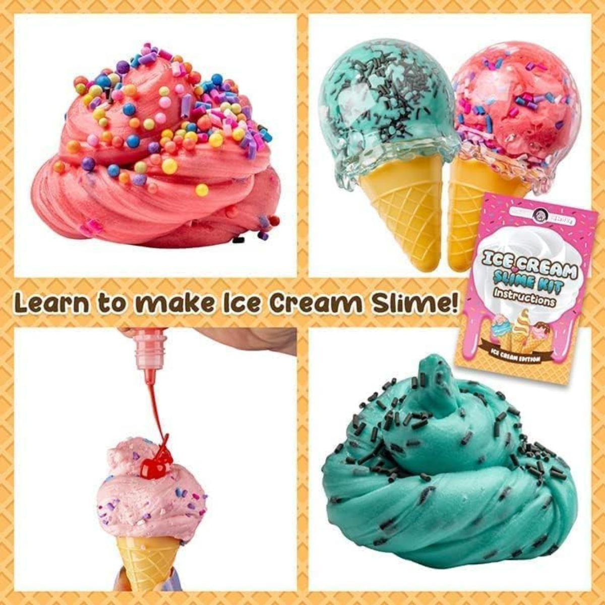 Ice Cream Slime Kit | Ustvari svoj sluzasti sladoledni svet | za otroke 4+