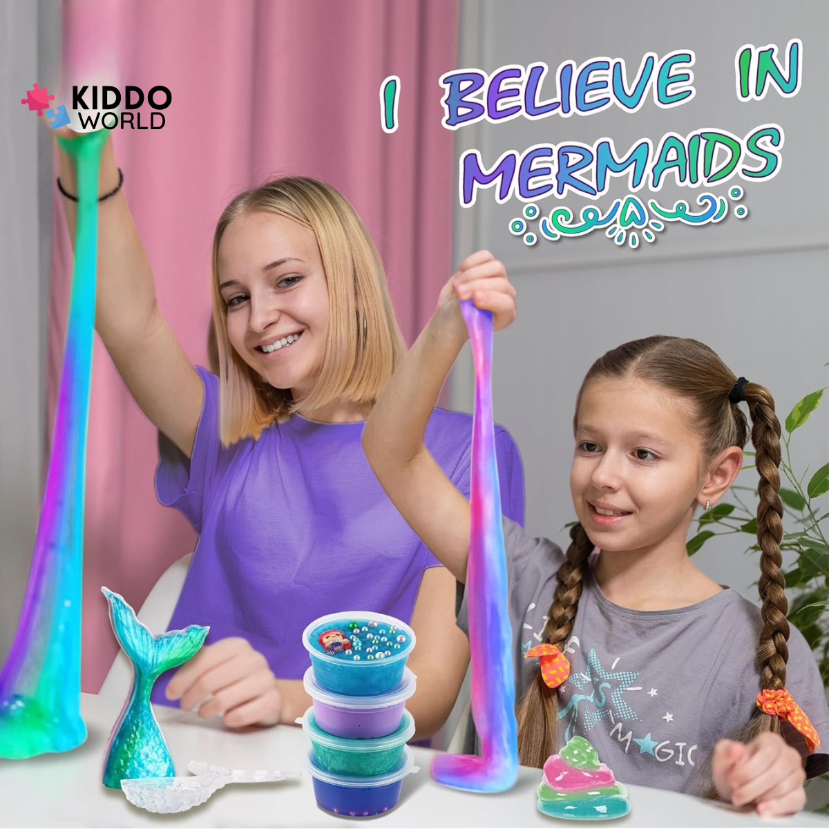 Ocean Mermaids Slime Kit | Ustvari svoj sluzasti morski svet | za otroke 4+