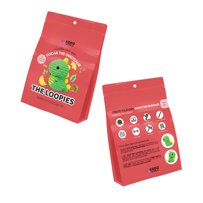 Komplet za kvačkanje za začetnike | Dinozaver Oscar | Primerno za 10+