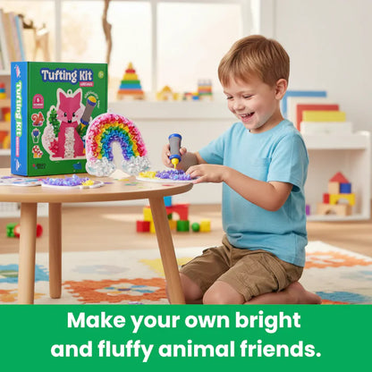 Kreativni paket 2+1 GRATIS | Tufting komplet + Pom Pom komplet + Folija zabava | za otroke 6+