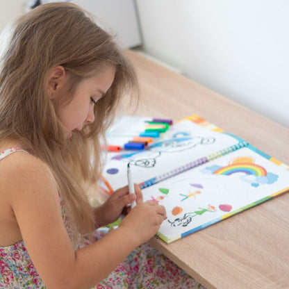 Curious Child Colors | Piši-briši zvezek za učenje pisanja (64 strani, 2+ leta)