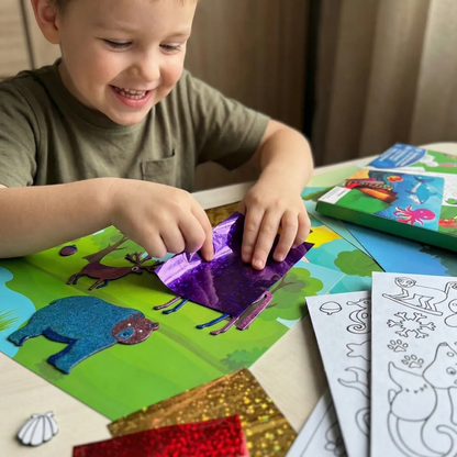 Foil Fun: Svet živali | Ustvarjalni komplet brez nereda | za otroke 4+