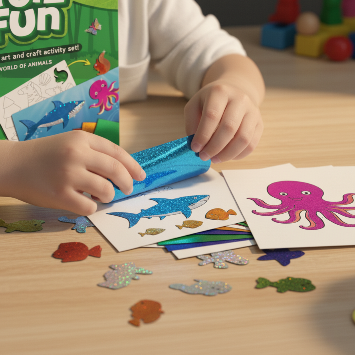 Foil Fun | Ustvari živalice s svetlečimi lističi brez nereda | za otroke 3+