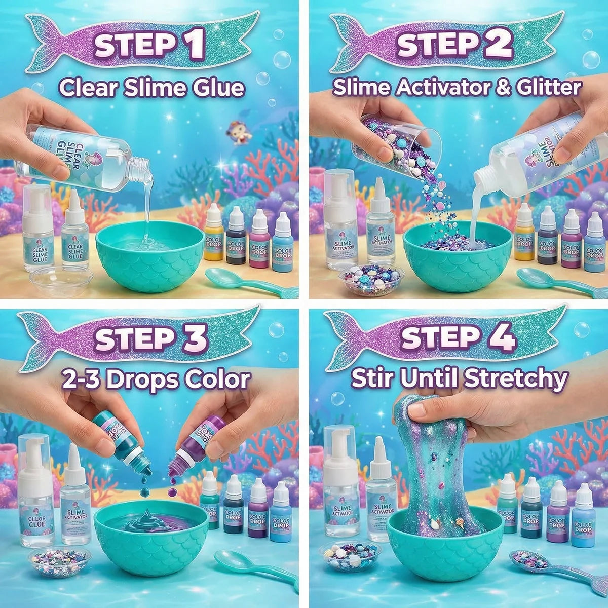 DIY Slime Squishies – Morska deklica (4+ leta)
