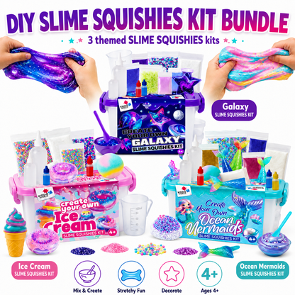 57-delni SLIME SQUISHIES Mega Komplet | Galaksija, Morska deklica & Sladoled (4+ leta)