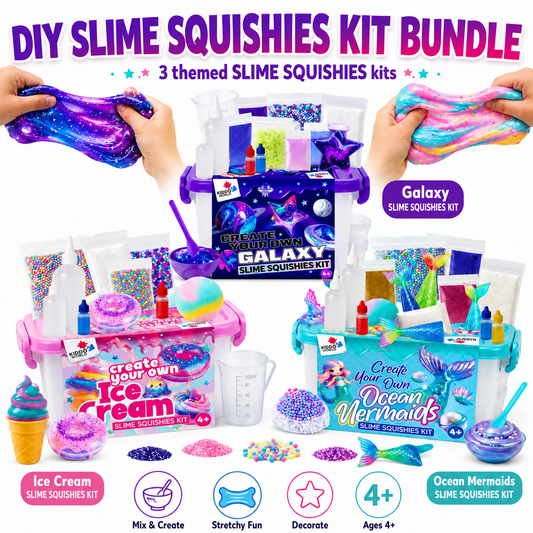 57-delni SLIME SQUISHIES Mega Komplet | Galaksija, Morska deklica & Sladoled (4+ leta)