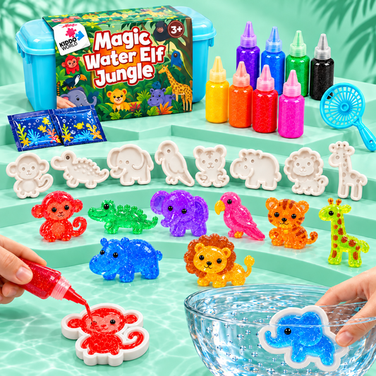 Magic Water Squishies – ustvarjalni komplet za izdelavo 3D-figuric | Džungla | 3+ leta