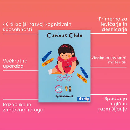 Delovni zvezek za sledenje črt Curious Child (3+ leta)