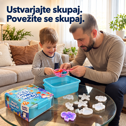 Magic Water Squishies – 3× ustvarjalni komplet za izdelavo 3D-figuric | Morski svet, Kmetija in Džungla | 3+ leta