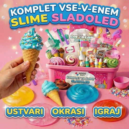 Zajemi, zmešaj in ustvari: Ultimativni 42-delni set za izdelavo Sladolednega Slime-a