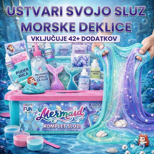Ocean Mermaid: velik komplet za izdelavo SLIME-a z morsko tematiko