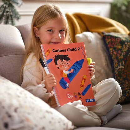 Curious Child 2 | Piši-briši zvezek za učenje pisanja (64 strani, 2–5 let)