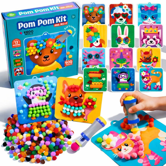 Pom Pom ustvarjalni komplet z živalmi